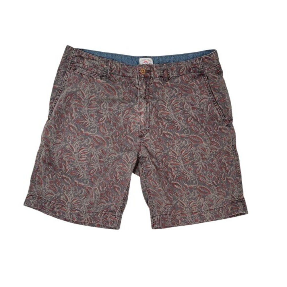 Faherty Brand Men's Brown‎ Red Paisley Print Casual Shorts Size 32